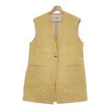JOURNAL STANDARD L'essage コットンリネンノーカラーベスト 定価28600円 24SS イエロー ジャーナルスタンダードレサージュ【中古】4-1129M♪