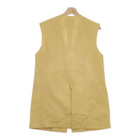 JOURNAL STANDARD L'essage コットンリネンノーカラーベスト 定価28600円 24SS イエロー ジャーナルスタンダードレサージュ【中古】4-1129M♪