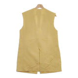 JOURNAL STANDARD L'essage コットンリネンノーカラーベスト 定価28600円 24SS イエロー ジャーナルスタンダードレサージュ【中古】4-1129M♪