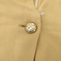 JOURNAL STANDARD L'essage コットンリネンノーカラーベスト 定価28600円 24SS イエロー ジャーナルスタンダードレサージュ【中古】4-1129M♪