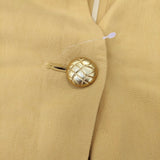 JOURNAL STANDARD L'essage コットンリネンノーカラーベスト 定価28600円 24SS イエロー ジャーナルスタンダードレサージュ【中古】4-1129M♪