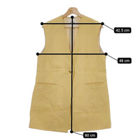 JOURNAL STANDARD L'essage コットンリネンノーカラーベスト 定価28600円 24SS イエロー ジャーナルスタンダードレサージュ【中古】4-1129M♪