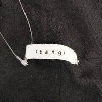 TANG コットンリネン混 ボレロ サイズ38 カーディガン ブラック レディース タング【中古】5-0323M◎
