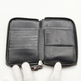 Y's レザー 牛革 YG-A06-712-1 ラウンドファスナー 二つ折り財布 ブラック レディース ワイズ/Yohji【中古】5-0306G∞