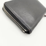 Y's レザー 牛革 YG-A06-712-1 ラウンドファスナー 二つ折り財布 ブラック レディース ワイズ/Yohji【中古】5-0306G∞