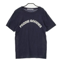 R&D.M.Co- FOODIE GOODIES コットンリネン 半袖Ｔシャツ カットソー ネイビー ホワイト レディース オールドマンズテーラー【中古】5-0515S∞