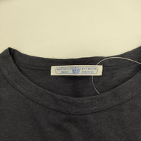 R&D.M.Co- FOODIE GOODIES コットンリネン 半袖Ｔシャツ カットソー ネイビー ホワイト レディース オールドマンズテーラー【中古】5-0515S∞