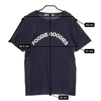 R&D.M.Co- FOODIE GOODIES コットンリネン 半袖Ｔシャツ カットソー ネイビー ホワイト レディース オールドマンズテーラー【中古】5-0515S∞