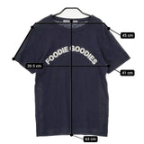 R&D.M.Co- FOODIE GOODIES コットンリネン 半袖Ｔシャツ カットソー ネイビー ホワイト レディース オールドマンズテーラー【中古】5-0515S∞