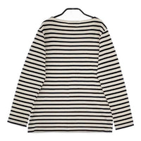 ORCIVAL バスクシャツ ボーダー フランス製 長袖Ｔシャツ カットソー ロンＴ オフホワイト ネイビー レディース オーシバル/オーチバル【中古】5-0222M∞