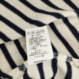 ORCIVAL バスクシャツ ボーダー フランス製 長袖Ｔシャツ カットソー ロンＴ オフホワイト ネイビー レディース オーシバル/オーチバル【中古】5-0222M∞