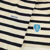 ORCIVAL バスクシャツ ボーダー フランス製 長袖Ｔシャツ カットソー ロンＴ オフホワイト ネイビー レディース オーシバル/オーチバル【中古】5-0222M∞