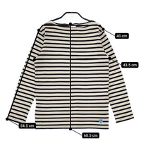 ORCIVAL バスクシャツ ボーダー フランス製 長袖Ｔシャツ カットソー ロンＴ オフホワイト ネイビー レディース オーシバル/オーチバル【中古】5-0222M∞