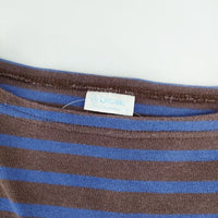 ORCIVAL バスクシャツ ボーダー フランス製 長袖Ｔシャツ カットソー ロンＴ ブラウン ブルー レディース オーシバル/オーチバル【中古】5-0222M∞