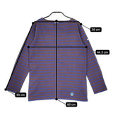 ORCIVAL バスクシャツ ボーダー フランス製 長袖Ｔシャツ カットソー ロンＴ ブラウン ブルー レディース オーシバル/オーチバル【中古】5-0222M∞