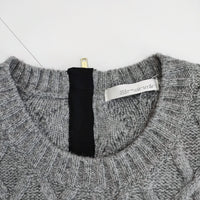Brahmin B98537 サイズ38 ケーブル編み セーター ニット グレー ネイビー レディース ブラーミン【中古】4-1126T♪