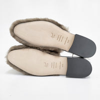 BEAUTIFUL SHOES 新品 MOUTON SANDALS 23cm ファー ムートン 定価52800円 サンダル ブラウン レディース ビューティフルシューズ【中古】5-0108T◎