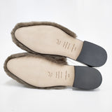 BEAUTIFUL SHOES 新品 MOUTON SANDALS 23.5cm ファー ムートン 定価52800円 サンダル ブラウン レディース ビューティフルシューズ【中古】5-0108T◎