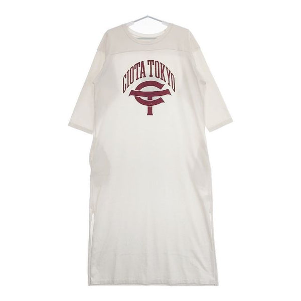 CIOTA 新品 Football 3/4 Sleeve T-Shirts Dress CSLM-125-WP 定価27500円 七分袖 ワンピース オフホワイト レディース シオタ【中古】5-0421M∞