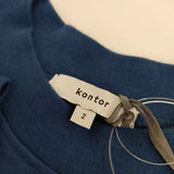 kontor 新品 WIDE MOCK-NECK T-SHIRT 定価22000円 インディゴ 2 半袖Ｔシャツ カットソー ブルー メンズ コントール【中古】5-0503S∞