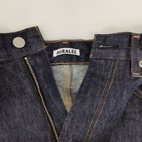 AURALEE 新品 HARD TWIST DENIM 5P PANTS 26 定価29700円 A00P02DM センタープレス デニムパンツ ネイビー レディース オーラリー【中古】5-0203G∞