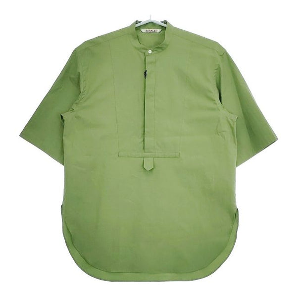 AURALEE 新品 WASHED FINX TWILL HALF SLEEVED P/O SHIRT 1 定価29700円 A23SS05TN 半袖シャツ グリーン レディース オーラリー【中古】5-0421S∞