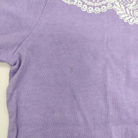 COMME des GARCONS JUNYA WATANABE プリント 製品染め 半袖Ｔシャツ カットソー AD2006 パープル レディース コムデギャルソンジュンヤワタナベ【中古】5-0515S∞