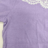 COMME des GARCONS JUNYA WATANABE プリント 製品染め 半袖Ｔシャツ カットソー AD2006 パープル レディース コムデギャルソンジュンヤワタナベ【中古】5-0515S∞