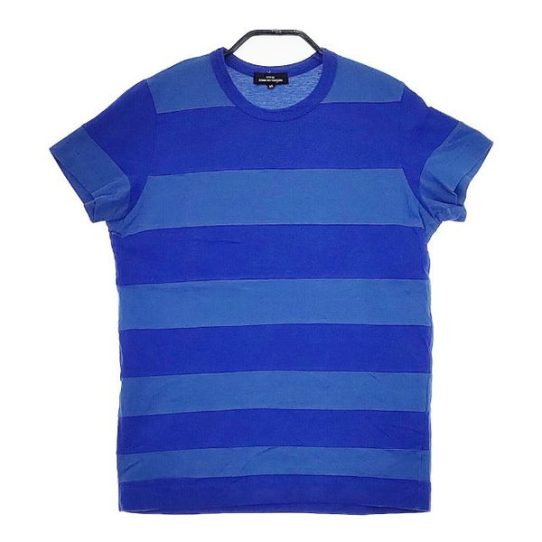 tricot COMME des GARCONS 切替ボーダー 半袖Ｔシャツ カットソー AD2010 ブルー レディース トリココムデギャルソン【中古】5-0515S∞