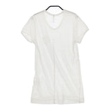 NO CONTROL AIR Uネック 製品洗い コットンキュプラ 半袖Ｔシャツ カットソー ホワイト レディース ノーコントロールエアー【中古】5-0515S∞