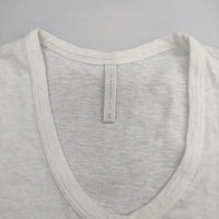 NO CONTROL AIR Uネック 製品洗い コットンキュプラ 半袖Ｔシャツ カットソー ホワイト レディース ノーコントロールエアー【中古】5-0515S∞