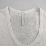 NO CONTROL AIR Uネック 製品洗い コットンキュプラ 半袖Ｔシャツ カットソー ホワイト レディース ノーコントロールエアー【中古】5-0515S∞