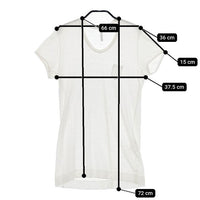 NO CONTROL AIR Uネック 製品洗い コットンキュプラ 半袖Ｔシャツ カットソー ホワイト レディース ノーコントロールエアー【中古】5-0515S∞