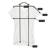 NO CONTROL AIR Uネック 製品洗い コットンキュプラ 半袖Ｔシャツ カットソー ホワイト レディース ノーコントロールエアー【中古】5-0515S∞