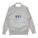 Champion/BEAMS BOY CWSJ018 トレーナー プリント サイズS リバースウィーブ スウェット グレー レディース チャンピオン/ビームスボーイ【中古】5-0103T△