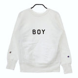 Champion/BEAMS BOY トレーナー リバースウィーブ サイズS CWSJ018 スウェット ホワイト レディース チャンピオン/ビームスボーイ【中古】5-0103T△