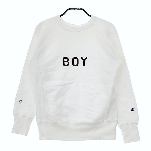 Champion/BEAMS BOY トレーナー リバースウィーブ サイズS CWSJ018 スウェット ホワイト レディース チャンピオン/ビームスボーイ【中古】5-0103T△