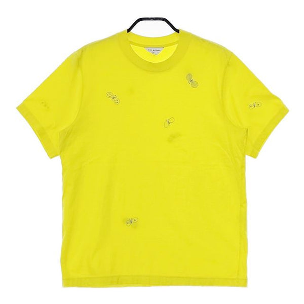 mina perhonen choucho EV0520 サイズS 刺繍 半袖Ｔシャツ カットソー イエロー レディース ミナペルホネン【中古】5-0515S∞