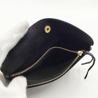 CLASKA MARINEDAY POUCH WALLET mini 小銭入れあり レザー 二つ折り財布 ブラック レディース クラスカ【中古】5-0306G∞