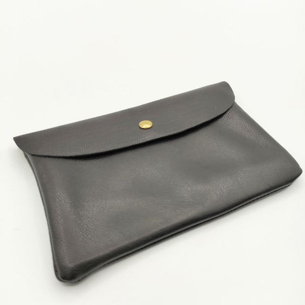 CLASKA MARINEDAY POUCH WALLET mini レザー 小銭入れあり 二つ折り財布 ブラック レディース クラスカ【中古】5-0306G∞