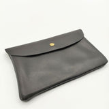 CLASKA MARINEDAY POUCH WALLET mini レザー 小銭入れあり 二つ折り財布 ブラック レディース クラスカ【中古】5-0306G∞