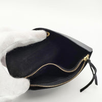 CLASKA MARINEDAY POUCH WALLET mini レザー 小銭入れあり 二つ折り財布 ブラック レディース クラスカ【中古】5-0306G∞