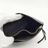 CLASKA MARINEDAY POUCH WALLET mini レザー 小銭入れあり 二つ折り財布 ブラック レディース クラスカ【中古】5-0306G∞