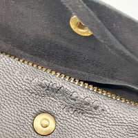 CLASKA MARINEDAY POUCH WALLET mini レザー 小銭入れあり 二つ折り財布 ブラック レディース クラスカ【中古】5-0306G∞
