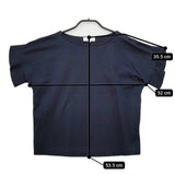 Mackintosh コットン混 プルオーバー 半袖 ブラウス シャツ ネイビー レディース マッキントッシュ【中古】5-0515S∞