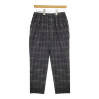 Morris&Sons ウール混 チェック イージーパンツ サイズ1 パンツ チャコールグレー ピンク レディース モリスアンドサンズ【中古】4-1216T△
