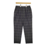 Morris&Sons ウール混 チェック イージーパンツ サイズ1 パンツ チャコールグレー ピンク レディース モリスアンドサンズ【中古】4-1216T△