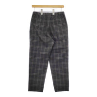 Morris&Sons ウール混 チェック イージーパンツ サイズ1 パンツ チャコールグレー ピンク レディース モリスアンドサンズ【中古】4-1216T△