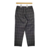 Morris&Sons ウール混 チェック イージーパンツ サイズ1 パンツ チャコールグレー ピンク レディース モリスアンドサンズ【中古】4-1216T△