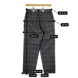 Morris&Sons ウール混 チェック イージーパンツ サイズ1 パンツ チャコールグレー ピンク レディース モリスアンドサンズ【中古】4-1216T△
